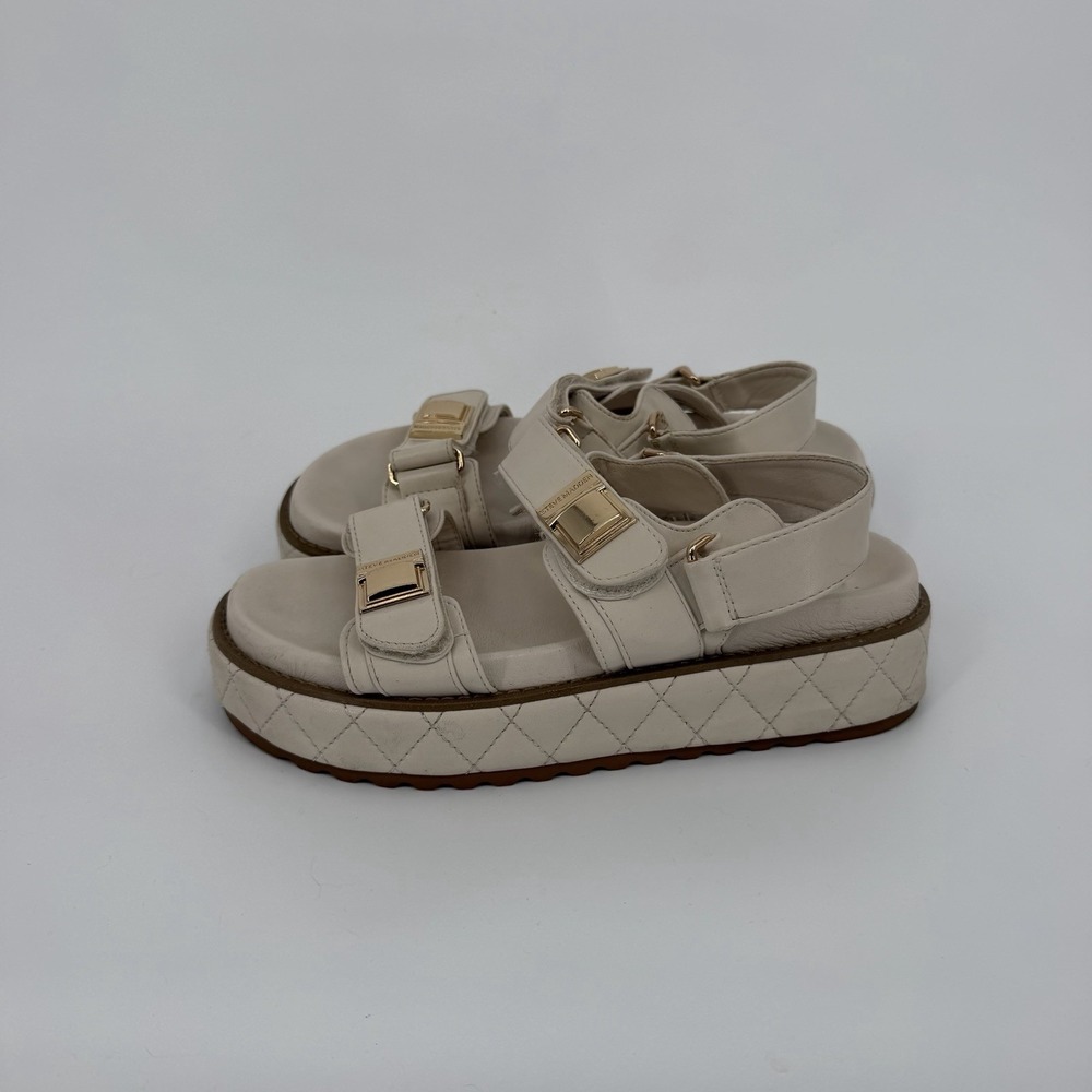 Steve Madden Mona sandals Woman's Size 8.5 White Leather